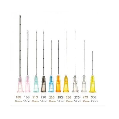 50mm 70mm Blunt End Cannula Tiêm chất làm đầy da Cannulas 21g