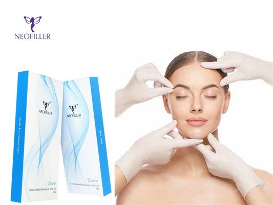 Ác acid hyaluronic trong suốt Bộ lấp da Tiêm dưới da 1ml * 2 ống tiêm