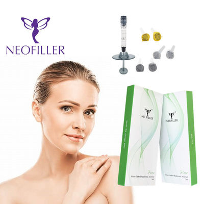 Trong suốt 24mg-ml Axit Hyaluronic Chất làm đầy da Thuốc tiêm Gel tiêm dưới da Nâng cơ mặt