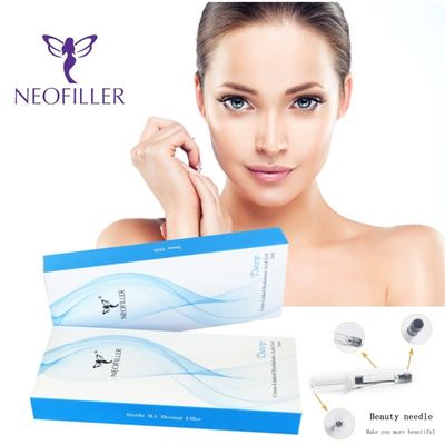 1ml Hyaluronic Acid Dermal Filler Gel tiêm Giải pháp trẻ hóa da mặt lâu dài tự nhiên