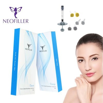 1ml Hyaluronic Acid Dermal Filler Gel tiêm Giải pháp trẻ hóa da mặt lâu dài tự nhiên