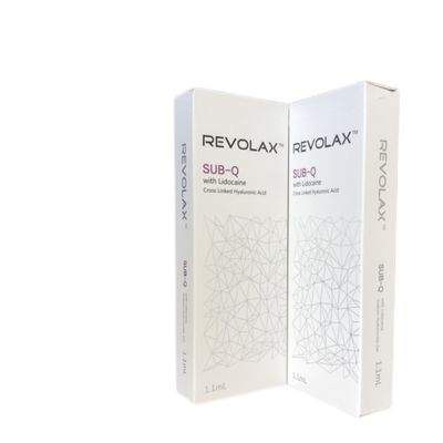 Chất làm đầy da Revolax với Axit Hyaluronic cho thời gian hiệu lực 6-12 tháng và hạn sử dụng 2 năm trong bao bì ống tiêm