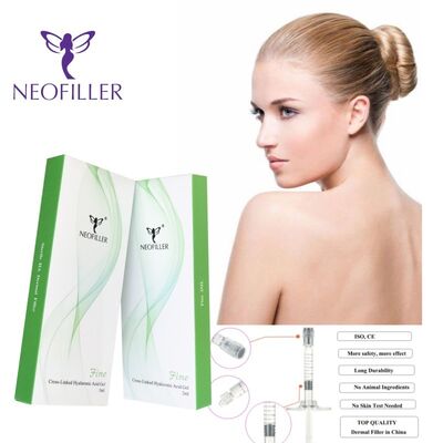 Neofiller Cross-Linked 24mg-ml Hyaluronic Acid Dermal Filler Gel tiêm 9-12 tháng Tăng cường tuổi thọ