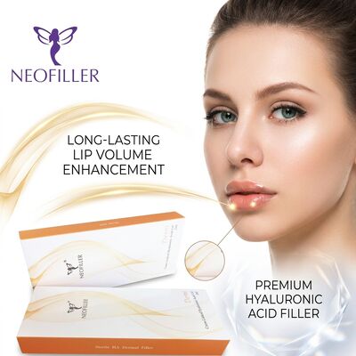 1 ml axit hyaluronic Dermal Filler Gel tiêm với thời gian hoạt động từ 8 đến 15 tháng và axit hyaluronic liên kết chéo tương thích sinh học