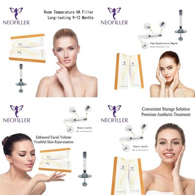 1ml Tiêm Lượng axit hyaluronic Dermal Filler dung dịch tiêm 8-15 tháng tuổi thọ Biocompatible Cross-Linked Formula