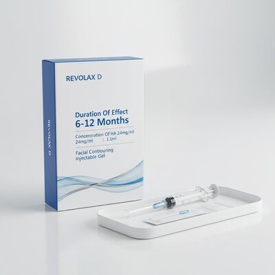 Thời gian tác dụng 6-12 tháng Revolax Dermal Filler nồng độ Ha 24mgml 11ml khối lượng mặt