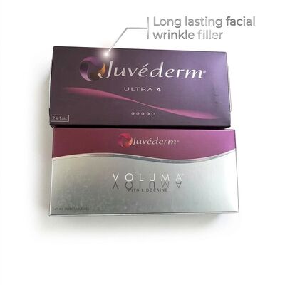 Khối lượng của ống tiêm 1ml ống tiêm Juvederm Dermal Filler Cung cấp sự an toàn Thời gian 9 đến 12 tháng Lý tưởng để trẻ hóa da