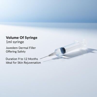 Khối lượng của ống tiêm 1ml ống tiêm Juvederm Dermal Filler Cung cấp sự an toàn Thời gian 9 đến 12 tháng Lý tưởng để trẻ hóa da