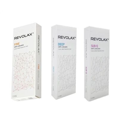 Bộ lấp da Sub-Q Revolax sâu mịn có kết cấu gel mịn và đàn hồi để phục hồi khối lượng khuôn mặt trông tự nhiên