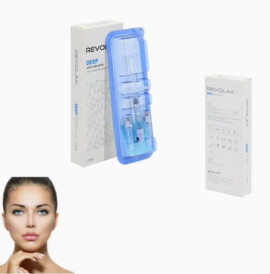 Gel mịn và đàn hồiCông suất Gel Revolax Dermal Filler Fine Deep Sub-Q Injectable Gel Store ở 2-25°C Lý tưởng cho phục hồi khối lượng khuôn mặt