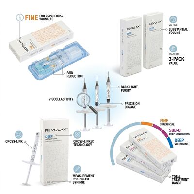 Chất làm đầy da Revolax Fine Monophasic Axit Hyaluronic 1.1ml để điều chỉnh nếp nhăn chân chim