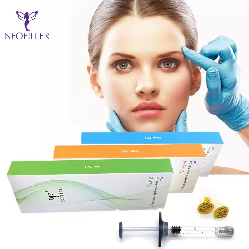 Axit hyaluronic liên kết chéo Filler da Tái trẻ hóa khuôn mặt Gel tiêm Tái sinh da tự nhiên Tăng cường
