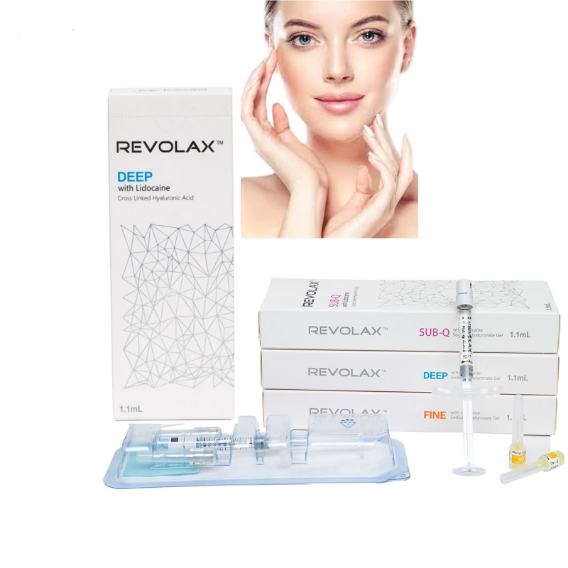 Gel mịn và đàn hồiCông suất Gel Revolax Dermal Filler Fine Deep Sub-Q Injectable Gel Store ở 2-25°C Lý tưởng cho phục hồi khối lượng khuôn mặt
